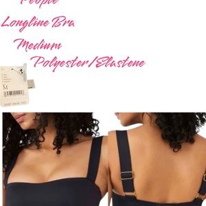 NWT FP Black Bralette, Medium